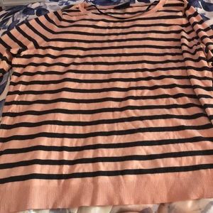 🎉Lane Bryant Pink & Black striped 26/28 sweater